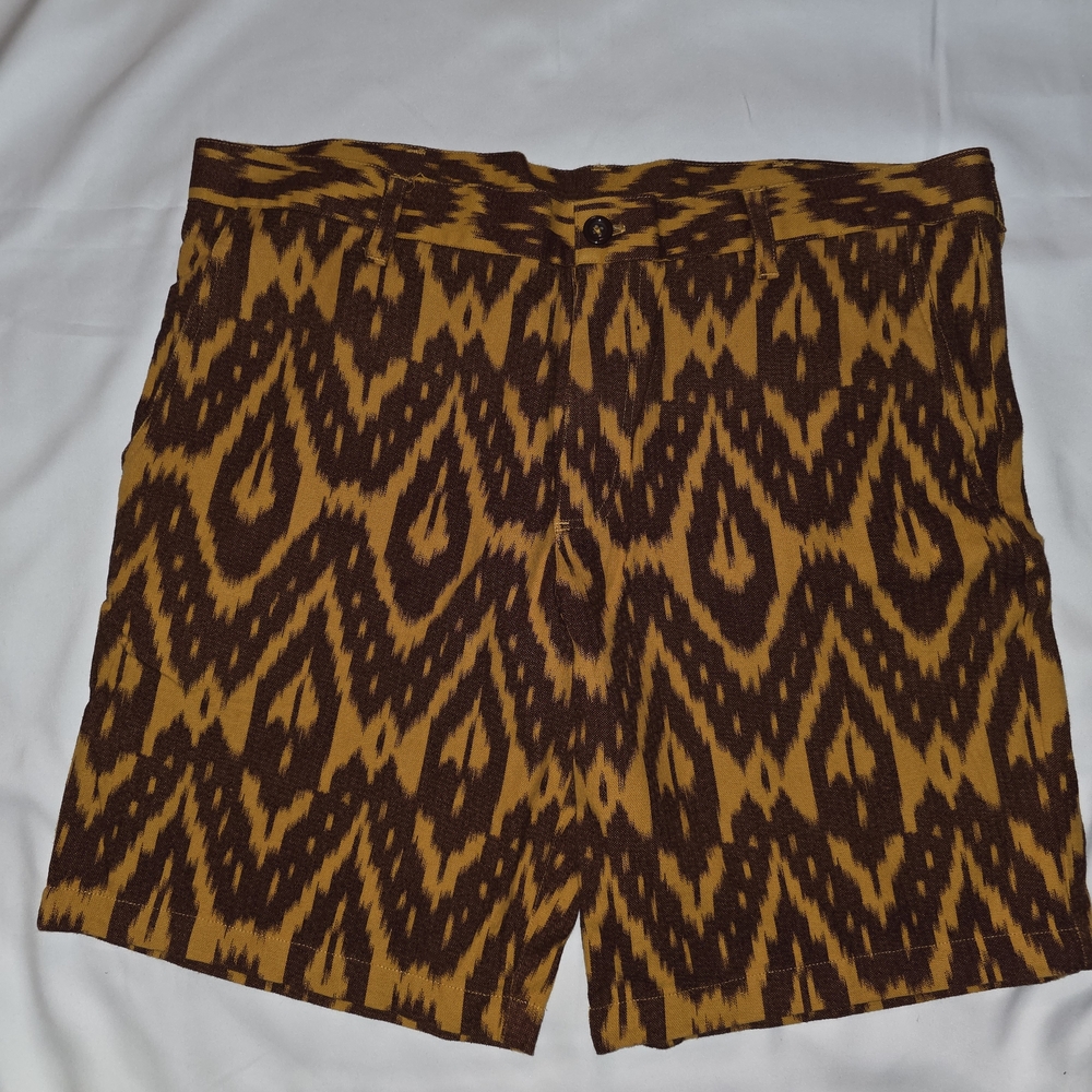 Forever 21 Brown and Yellow Patterned Shorts